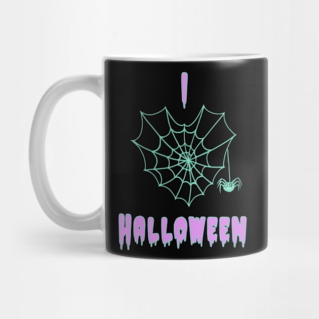 I Heart Halloween Spider Web pastel goth by xenotransplant